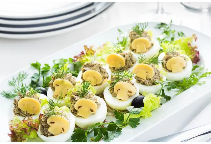 Jaja wielkanocne z pieczarkami i nutą truflową, 10 połówek 