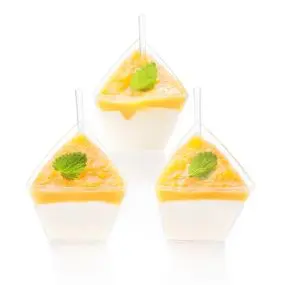 Wegański krem jaglany z musem mango 10 szt.